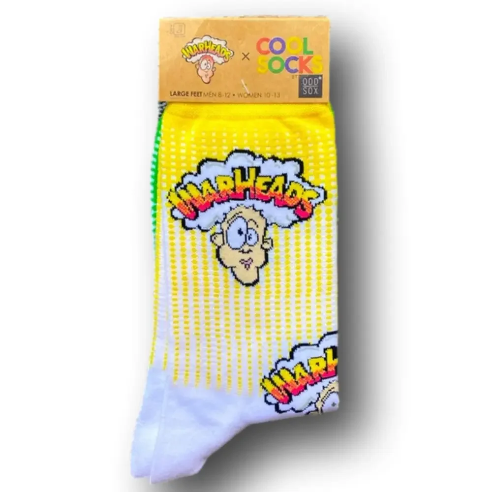 3/$20 Warheads Retro Candy Funny Novelty Crew Socks - Brand New